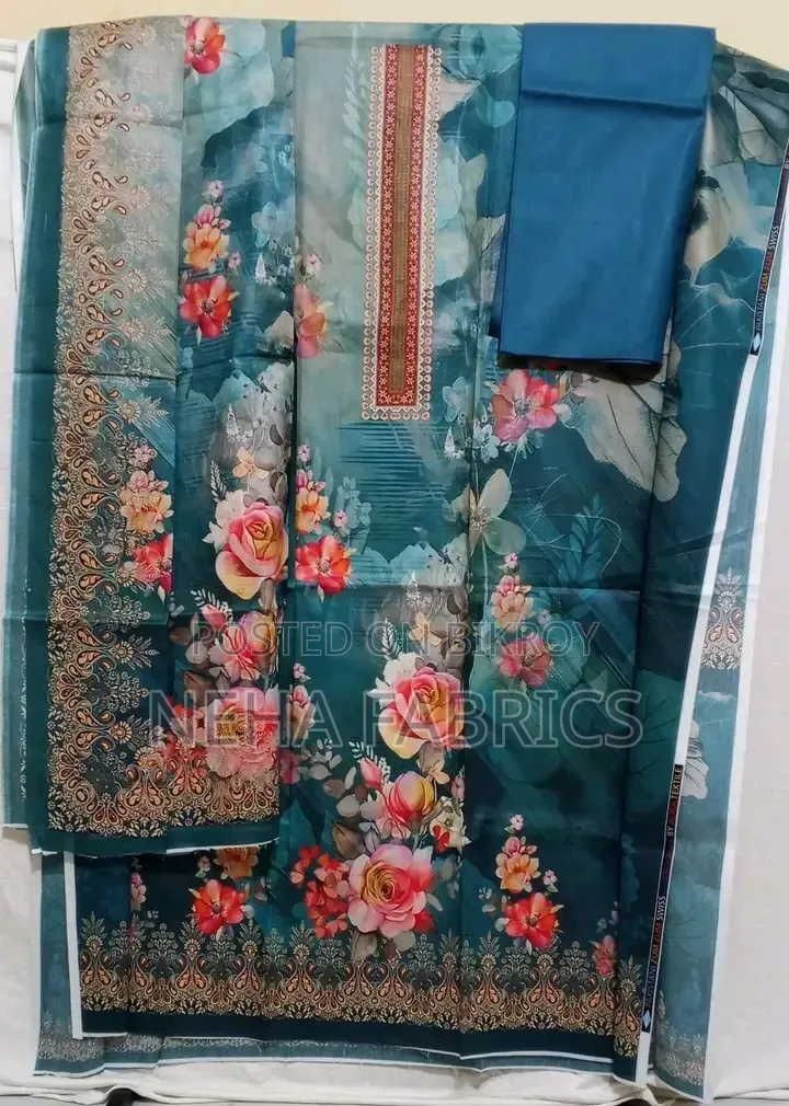 জমজম কটন সুতির থ্রি পিস