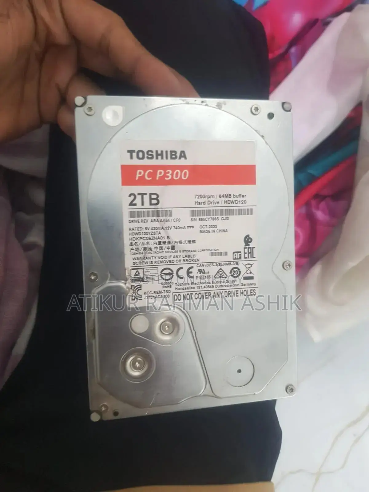 Toshiba P300 2tb Internal HDD 7200rpm