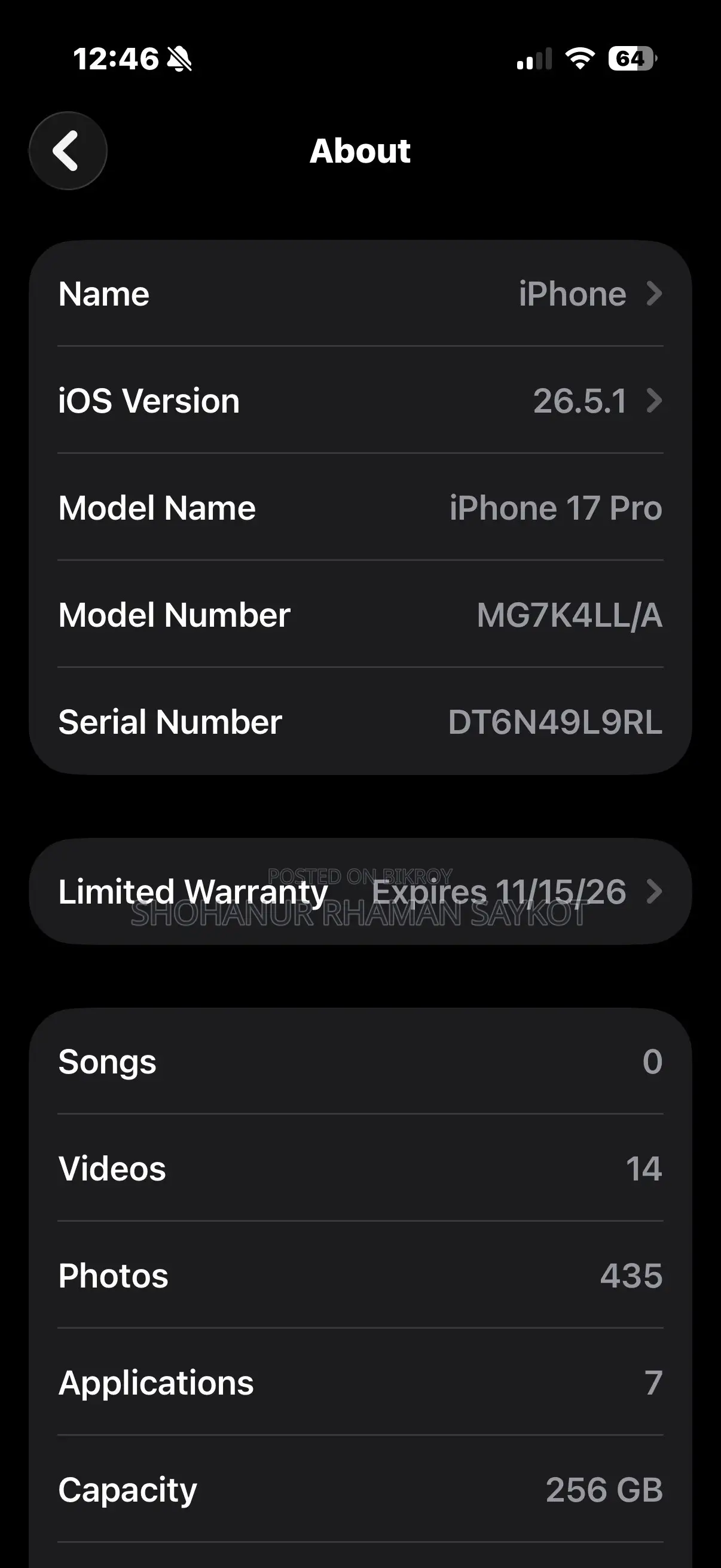Apple iPhone 17 Pro 256 GB Silver