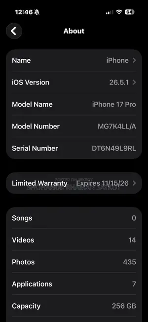 Apple iPhone 17 Pro 256 GB Silver