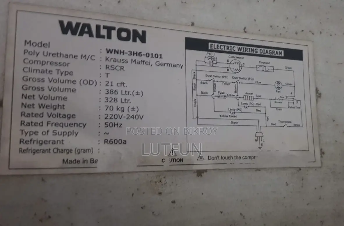 Walton Refrigerator 380 Liters