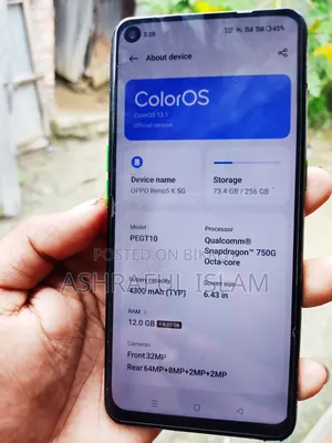 Oppo Reno 5 256 GB Black