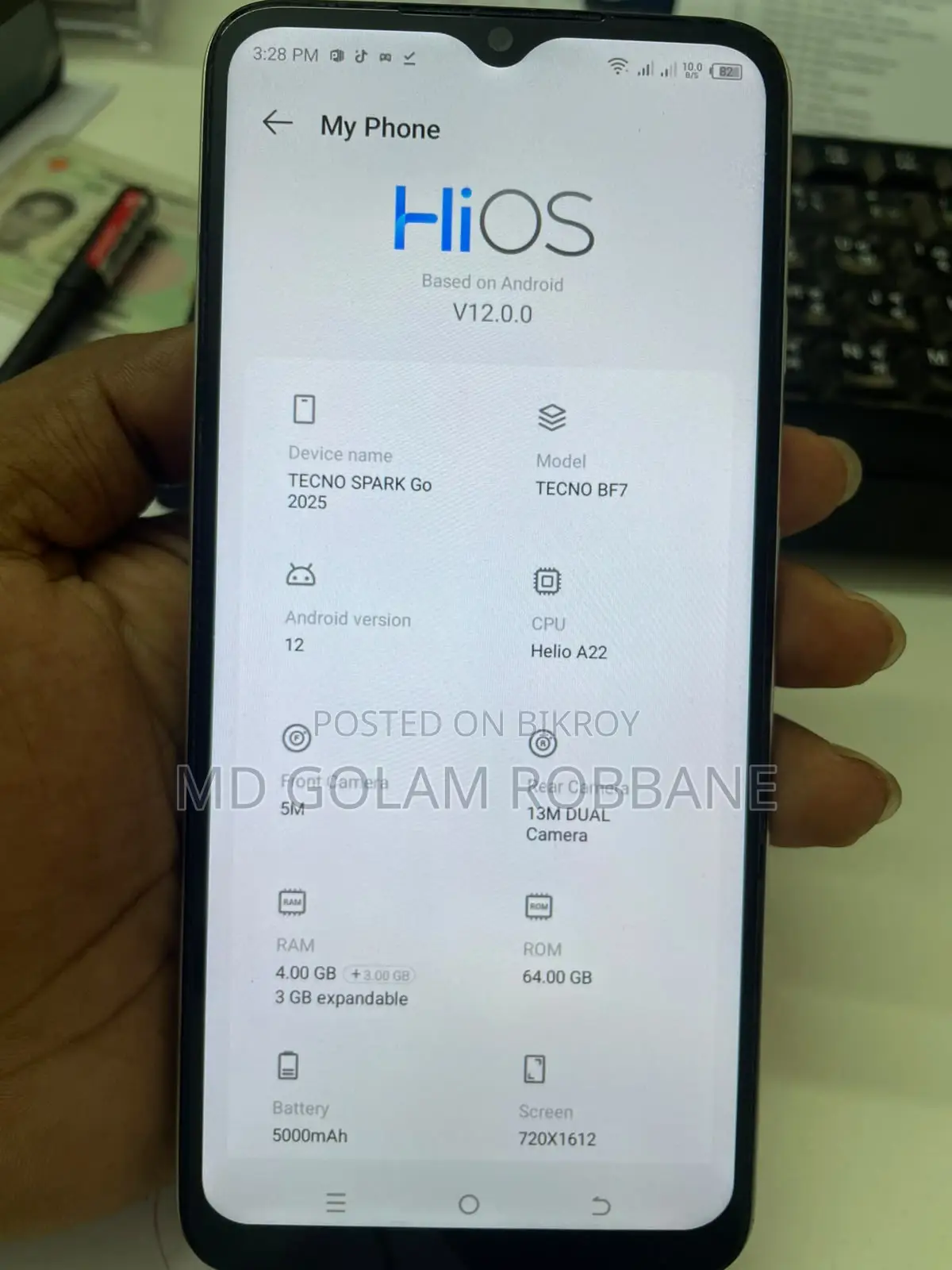 Tecno Spark 16 GB Yellow