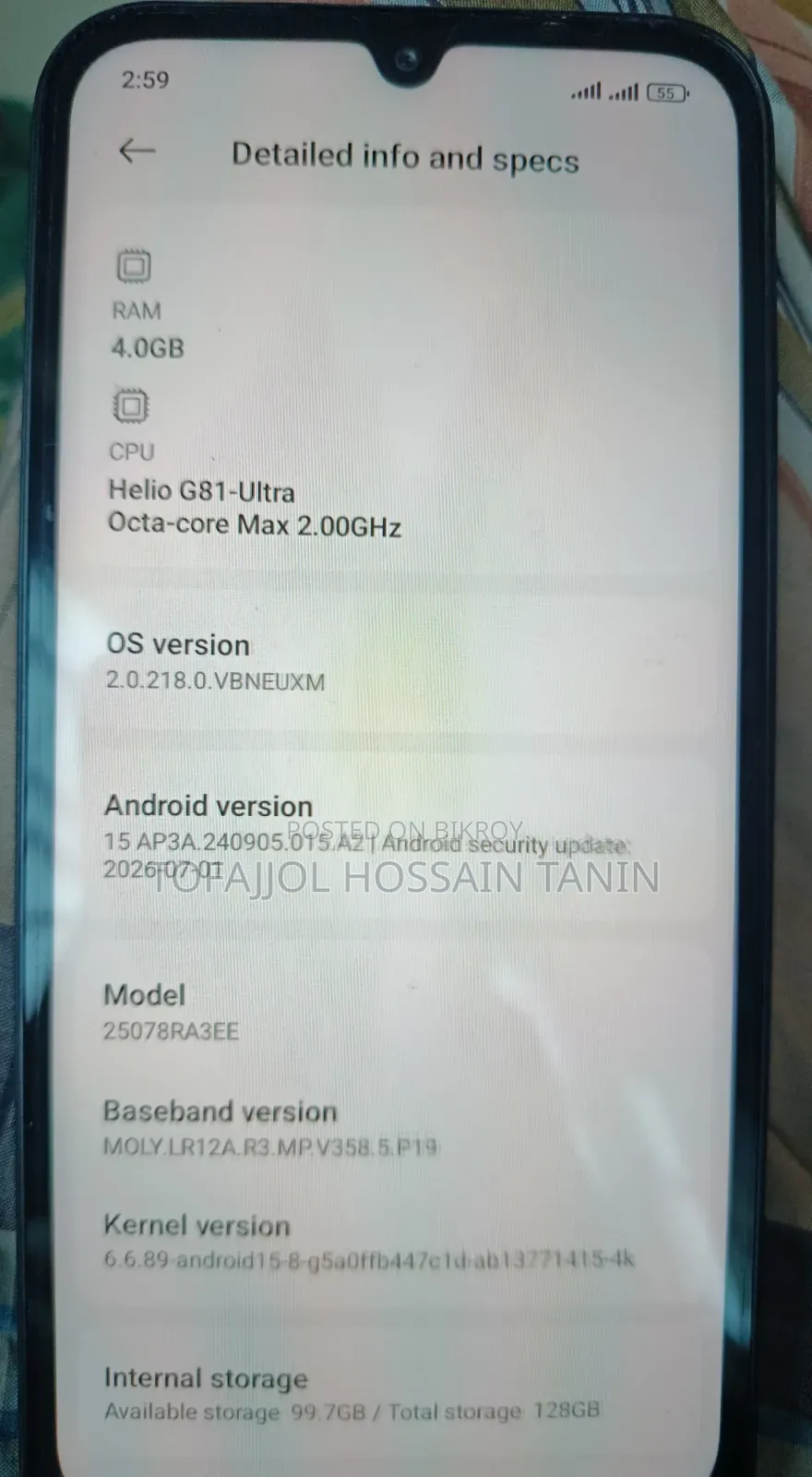 New Xiaomi Redmi 15C 128 GB Black