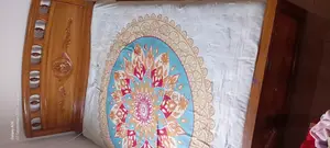 ৫ ফিট বাই ৭ ফিট খাট, প্রিমিয়াম সেগুন কাঠের।