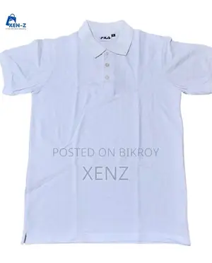 Premium Men's White Cotton Polo Shirt
