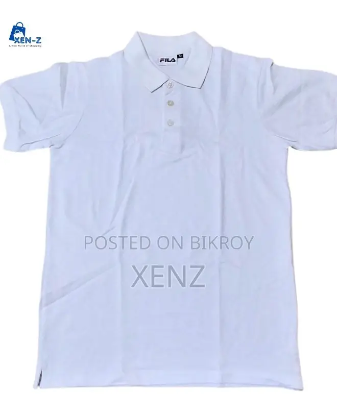Premium Men's White Cotton Polo Shirt
