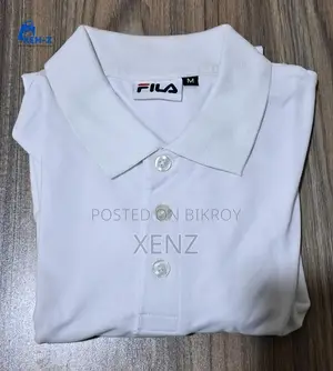 Premium Men's White Cotton Polo Shirt