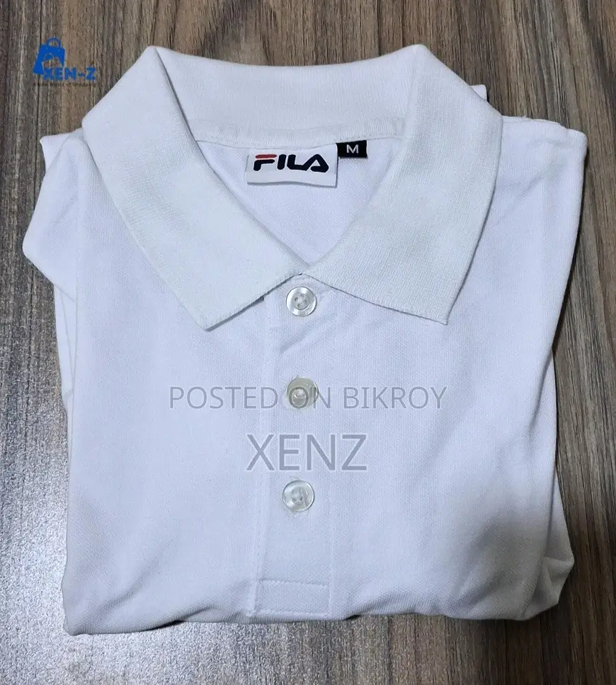 Premium Men's White Cotton Polo Shirt