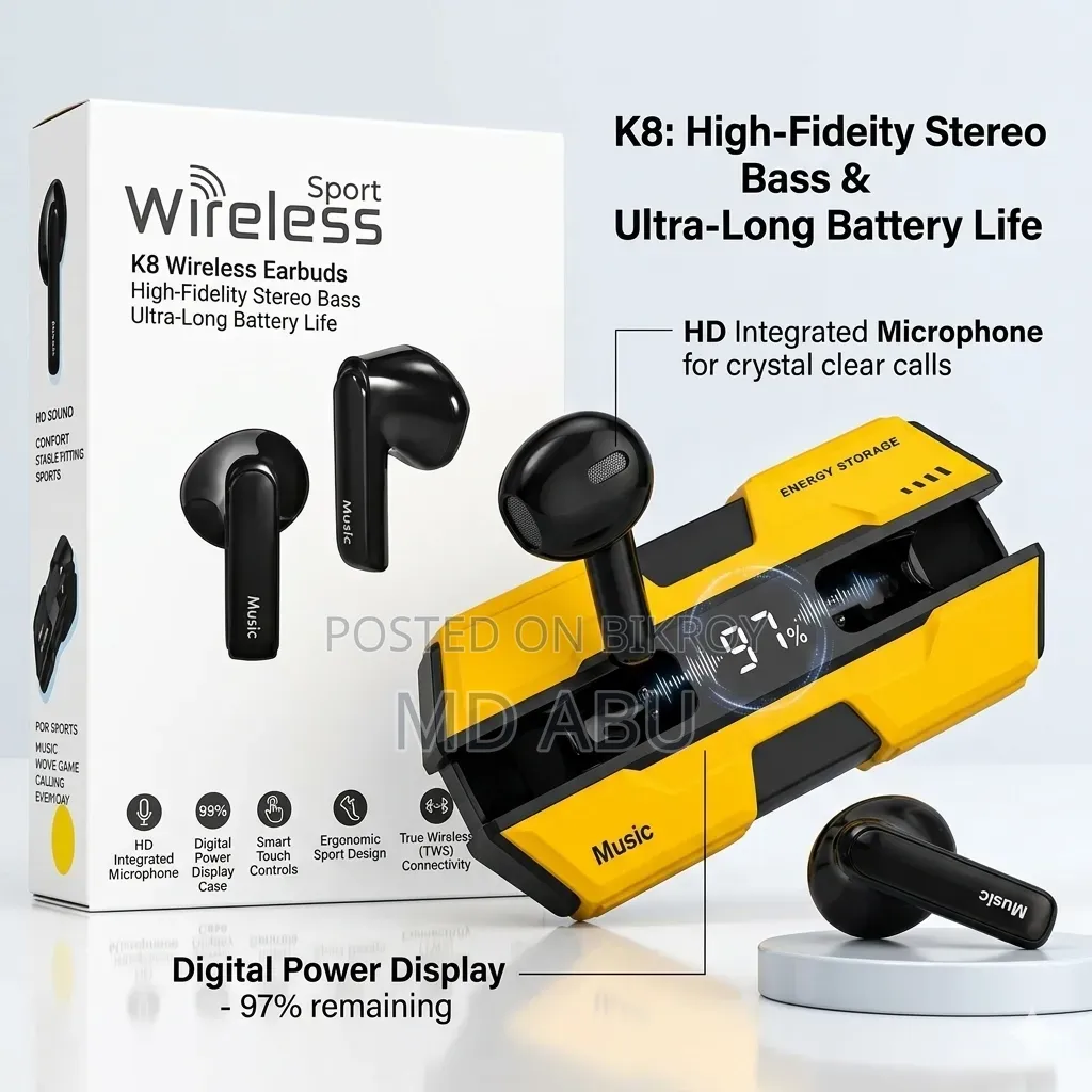 Wireless Earbuds High-Fidelity Stereo Bass