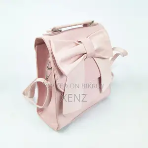 Cute Pink Bow Mini Backpack for Girls -Trendy Stylish Small Travel Bag