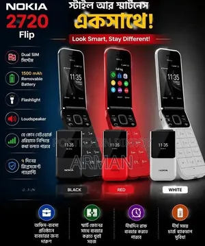 New Nokia 2720 Flip 512 GB Black