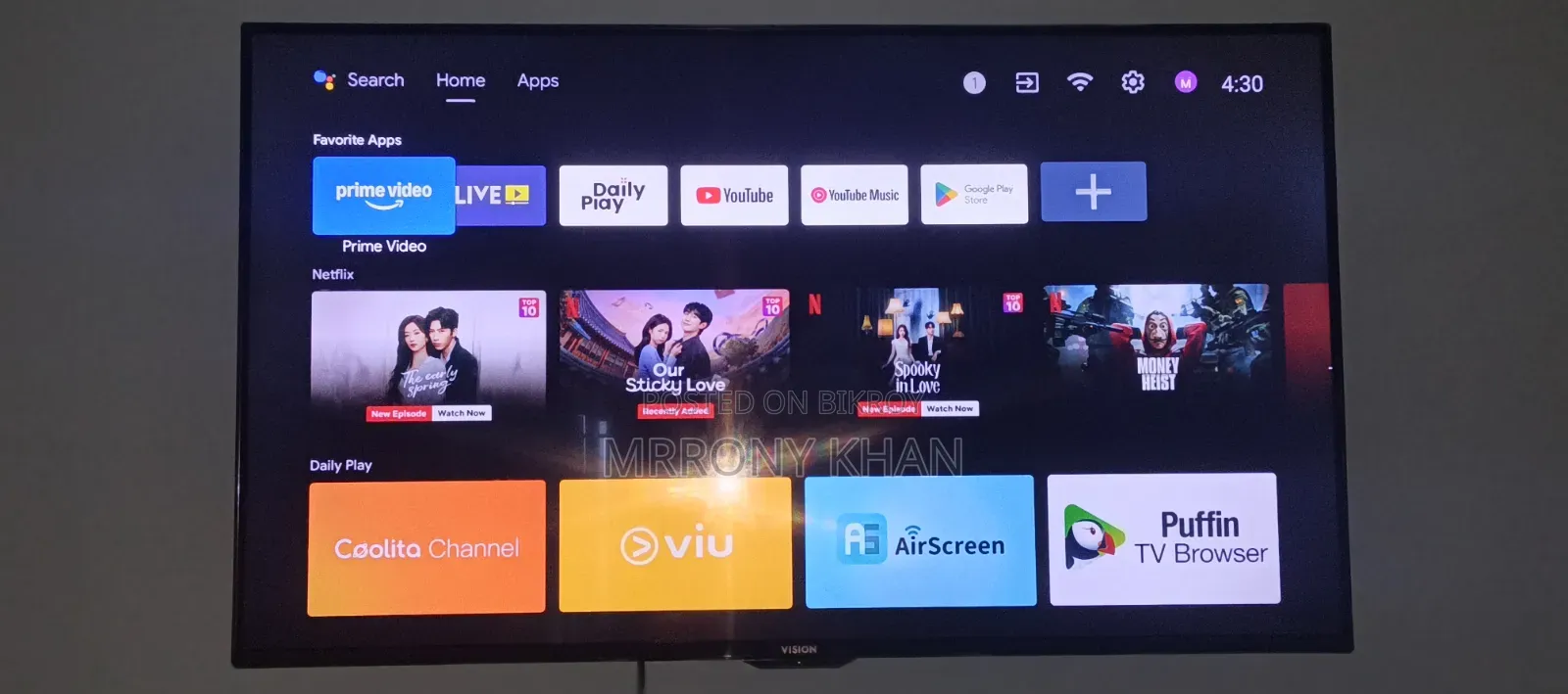 Vision 43inches Smart Android TV