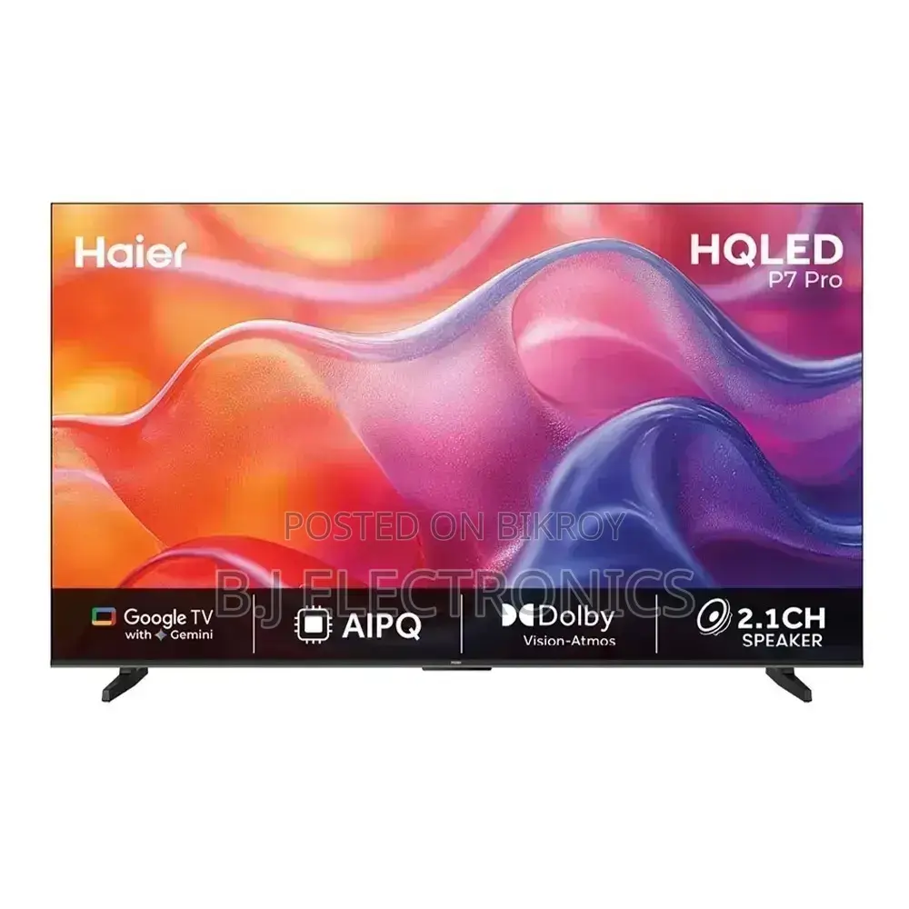 Haier H55P7UX ৫৫ ইঞ্চি ভয়েস কন্ট্রোল HQLED 4K স্মার্ট গুগল টিভি