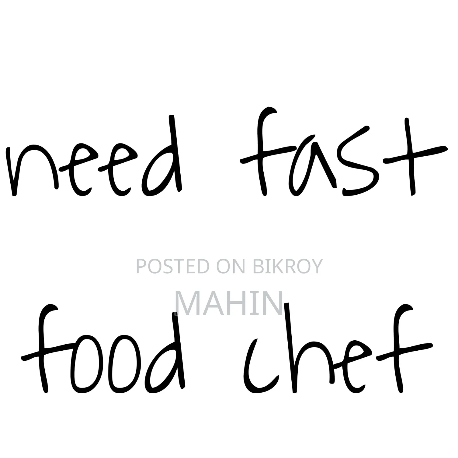 Fastfood Chef Needed