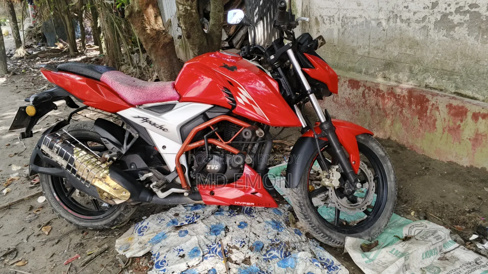 New TVS Apache RTR 160 4V 2024 Red