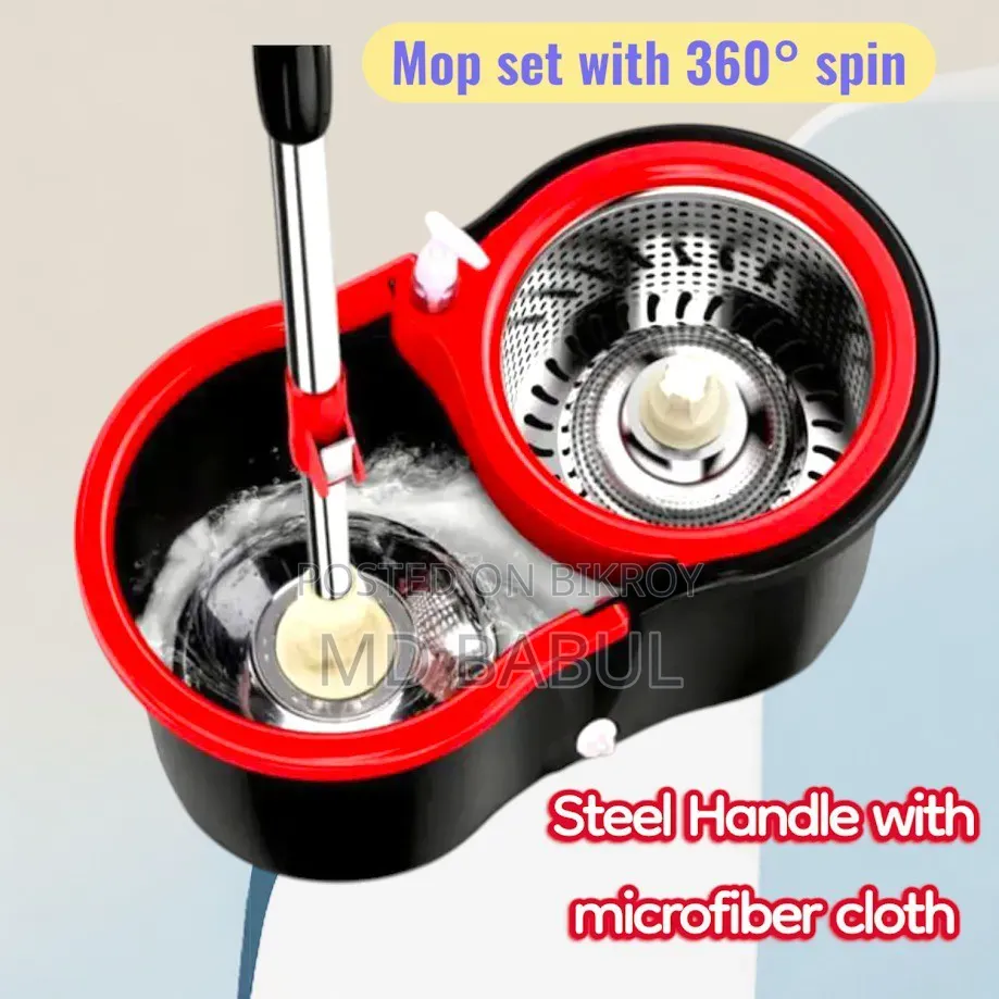 360° Auto Spin Mop Bucket Home Cleaning Cotton Mop