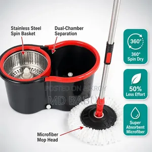 360° Auto Spin Mop Bucket Home Cleaning Cotton Mop