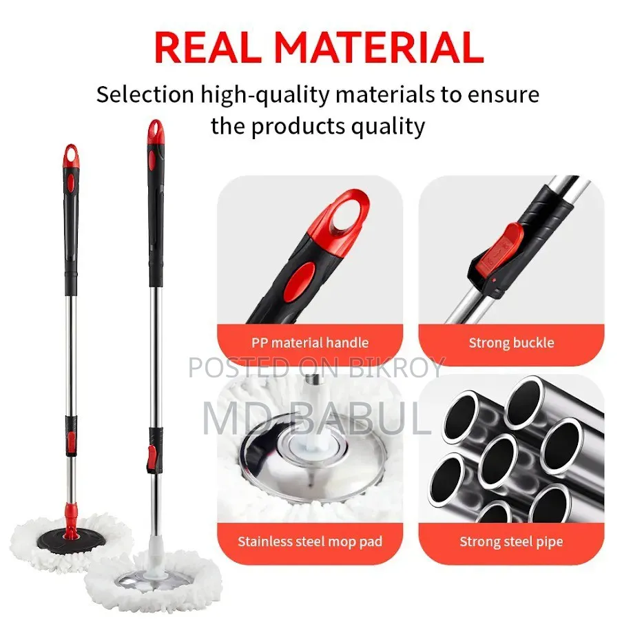 360° Auto Spin Mop Bucket Home Cleaning Cotton Mop
