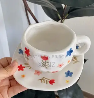 3D Ceramic Mug Saucers