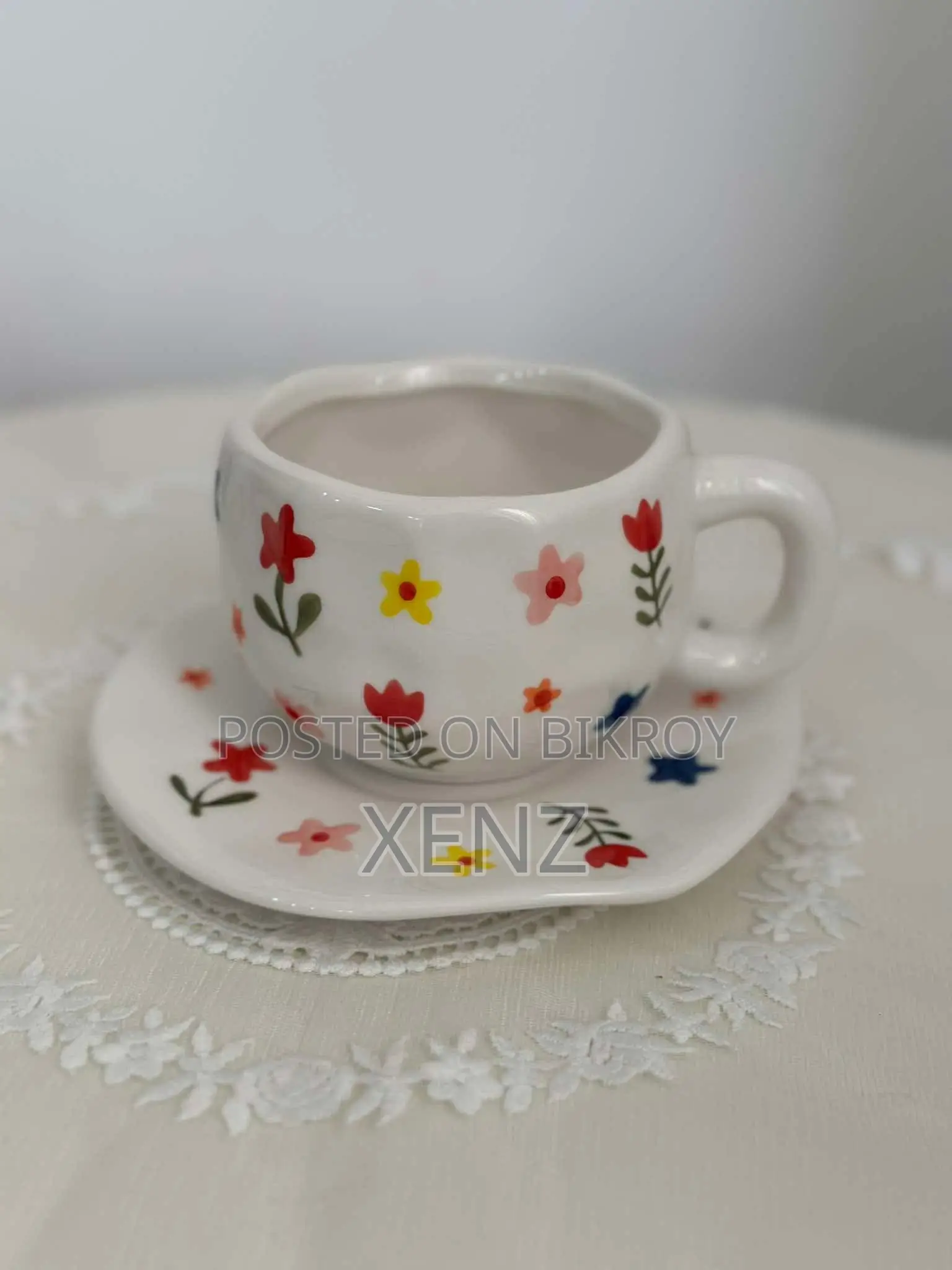 3D Ceramic Mug Saucers