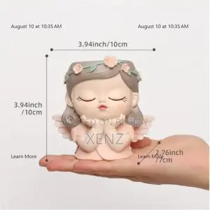 Cute Angel Girl Resin Flower Pot / Pen Holder