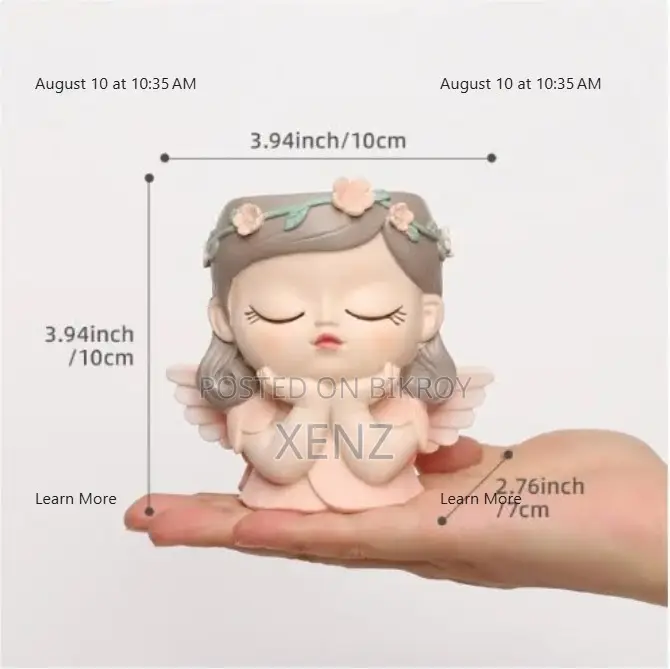 Cute Angel Girl Resin Flower Pot / Pen Holder