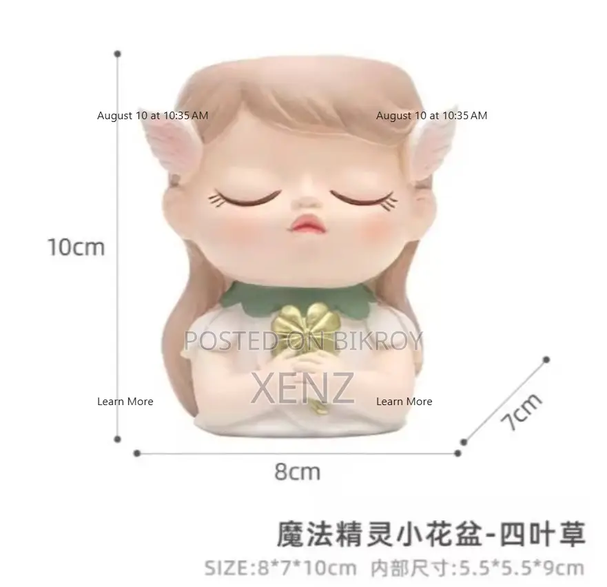 Cute Angel Girl Resin Flower Pot / Pen Holder