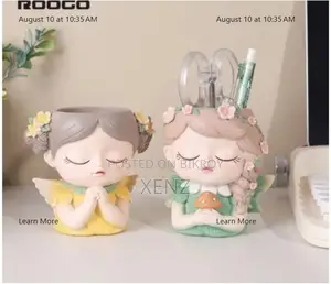 Cute Angel Girl Resin Flower Pot / Pen Holder