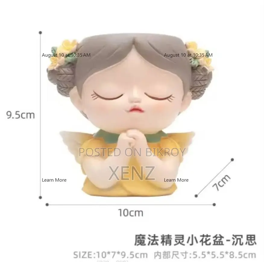 Cute Angel Girl Resin Flower Pot / Pen Holder