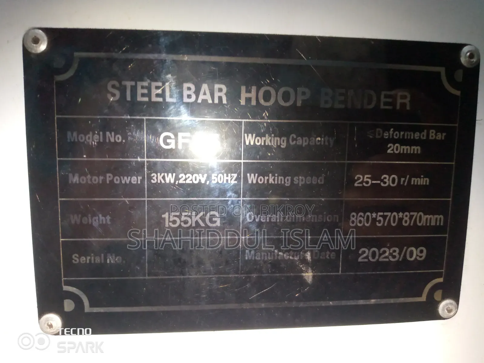 Steelbar Hoop Bendar