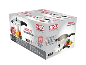 SKB Sus304 Stainless Steel 3play Pressure Cooker With Long Handle 5Ltr