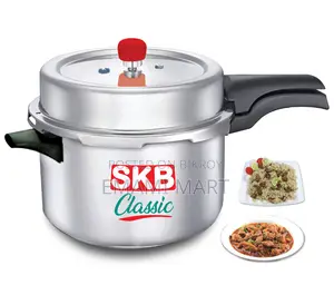 SKB Sus304 Stainless Steel 3play Pressure Cooker With Long Handle 5Ltr
