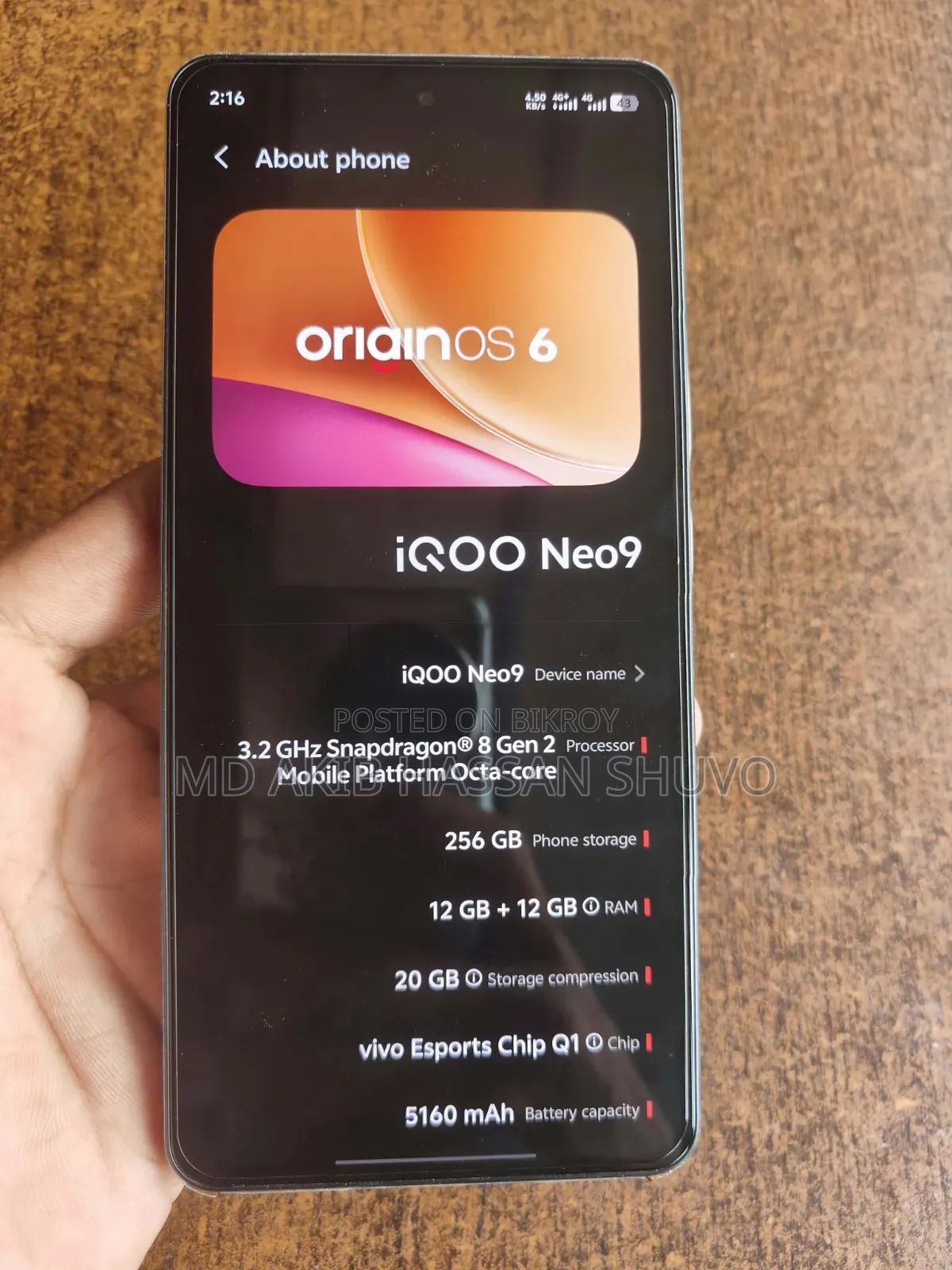 iQOO 256 GB Black