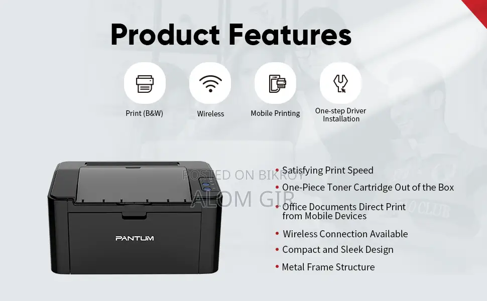 লেজার প্রিন্টার, Model Pantum 2500 W