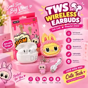 Cute 3D Labubu TWS Earbuds