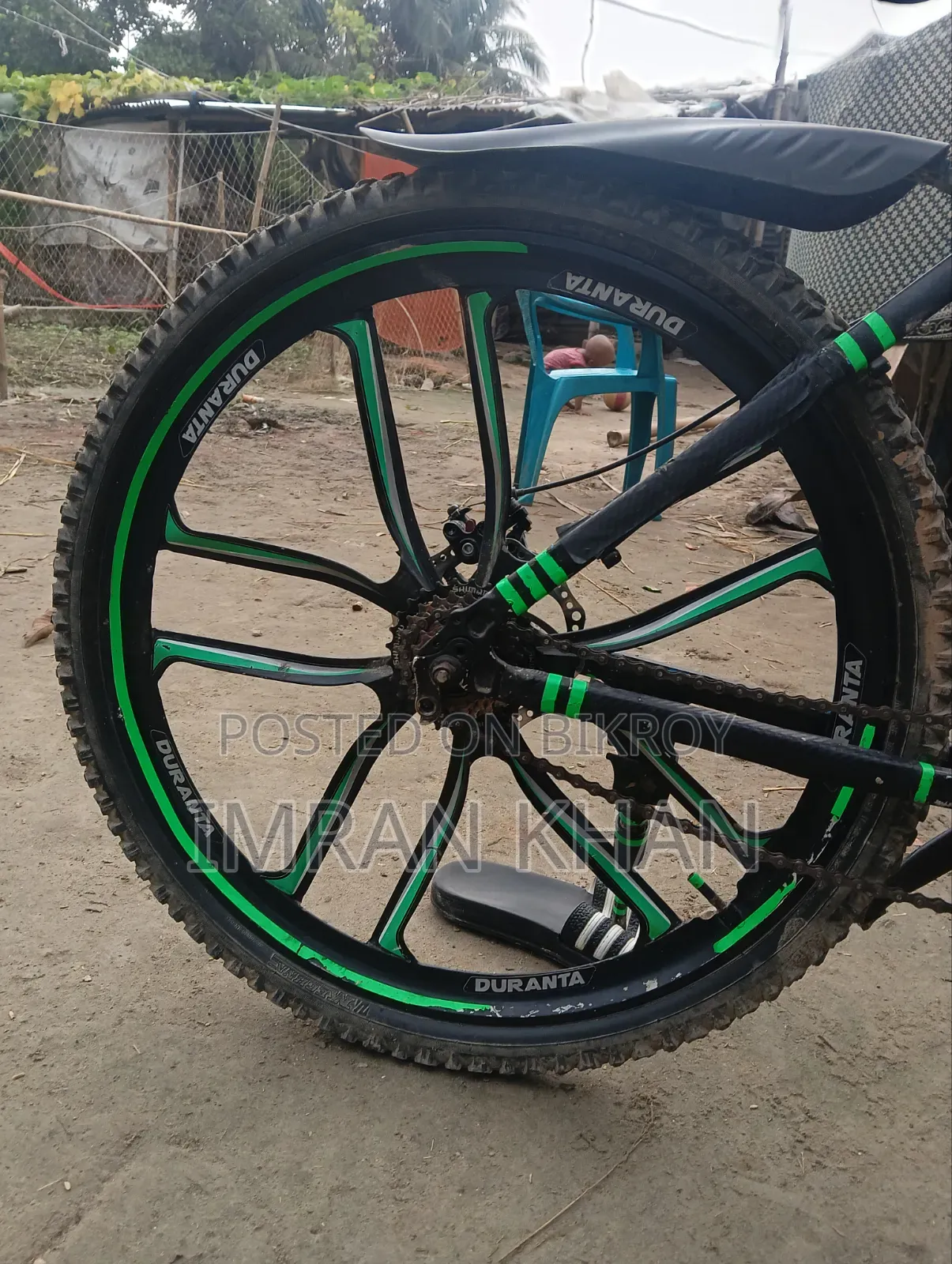 ​ব্যবহৃত ভালো মানের সবুজ রঙের বাইসাইকেল