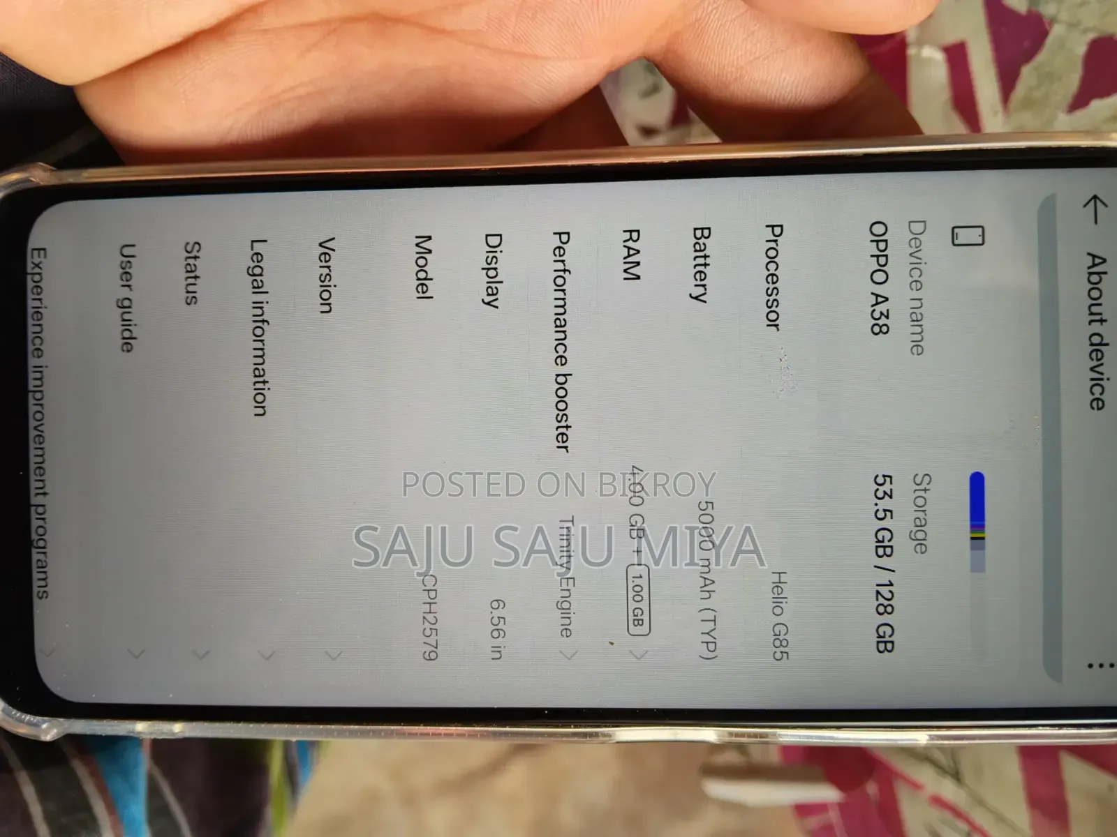 Oppo A38 128 GB Black