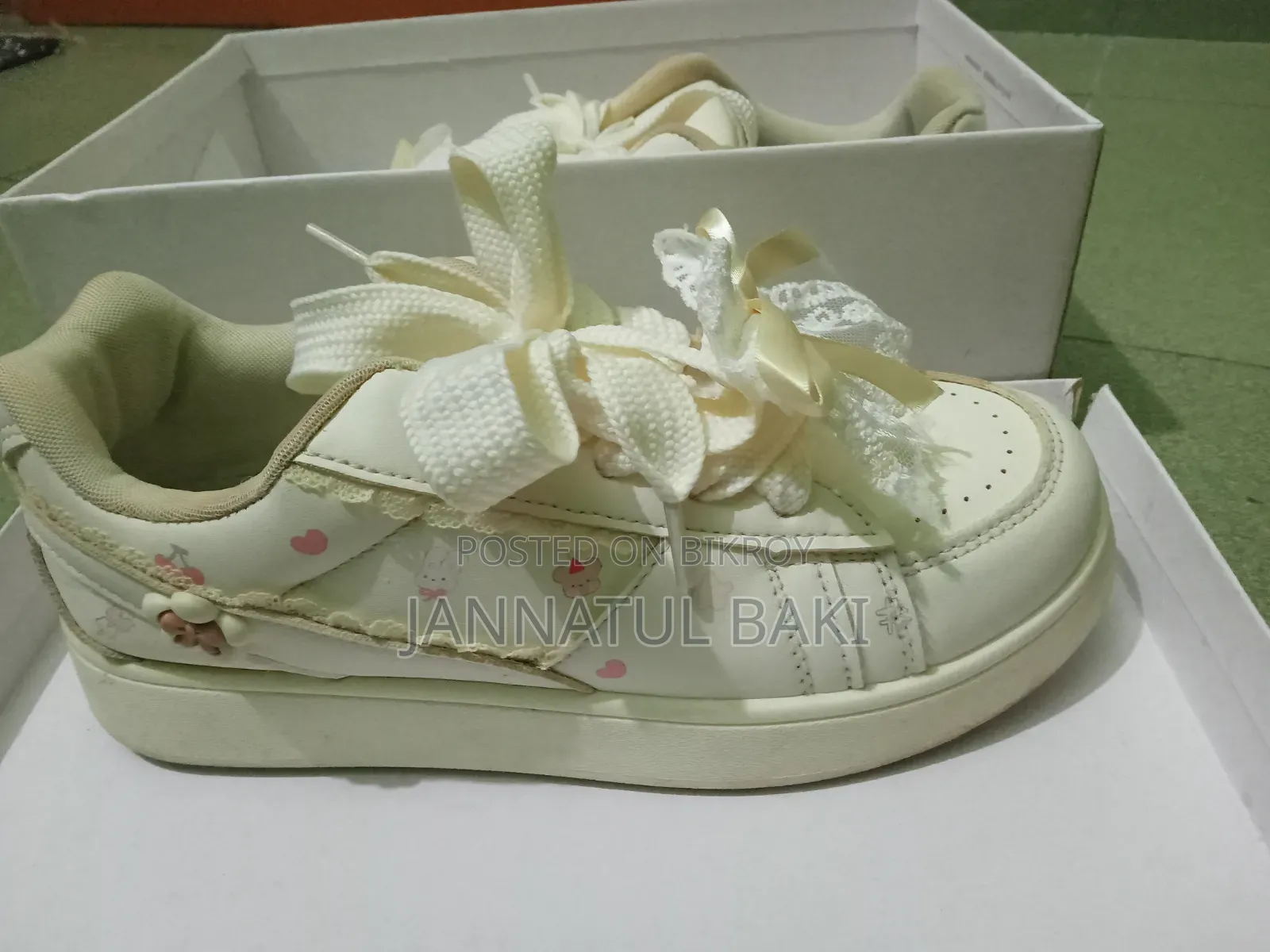 Balletcore-Inspired Lace Ribbon Sneakers