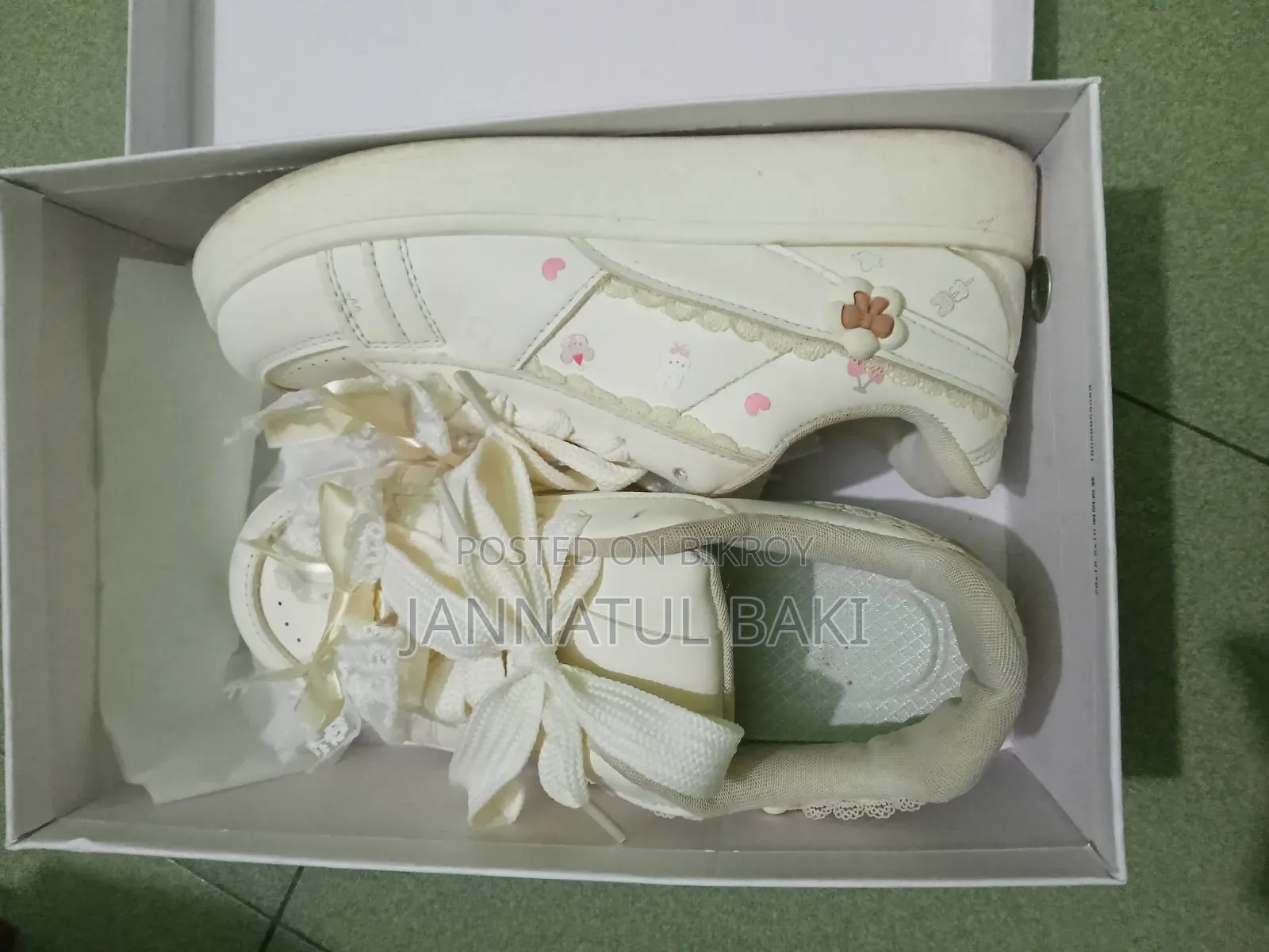 Balletcore-Inspired Lace Ribbon Sneakers