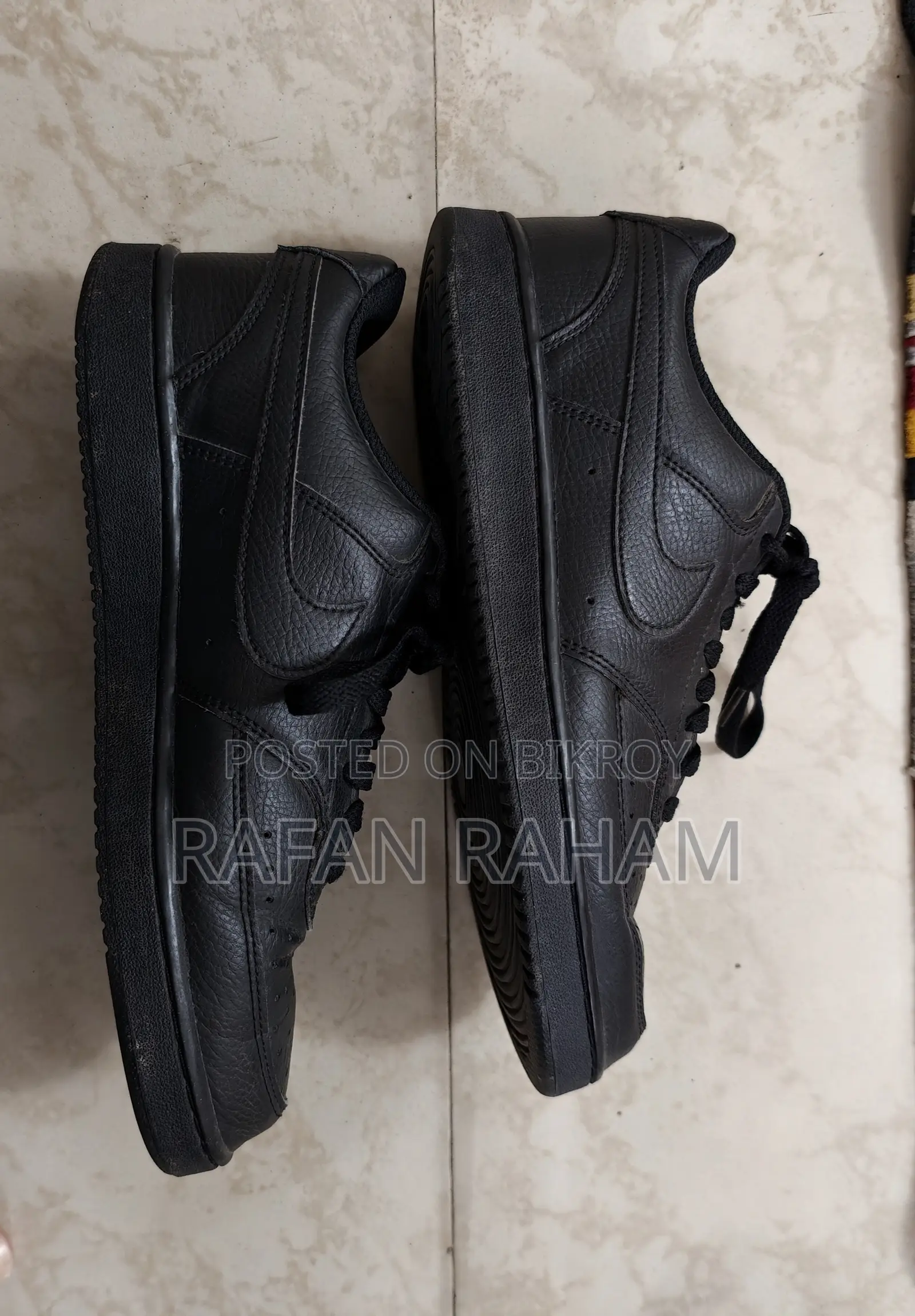 Original Nike Shoes Court Vision Low Triple Black