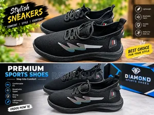 Men’s Premium Black Sneakers – Stylish Comfortable