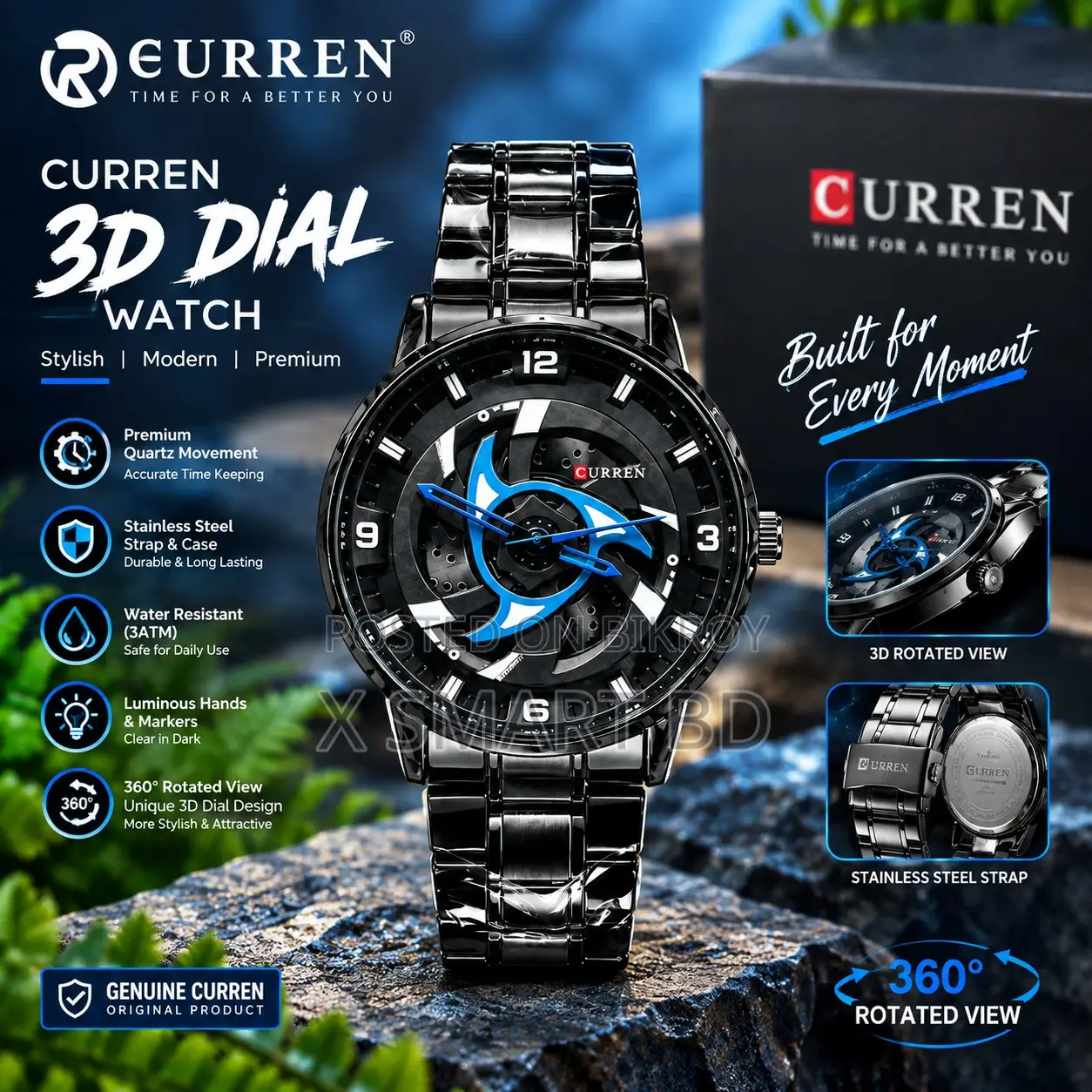 Wheel Rim Rotating Watch
