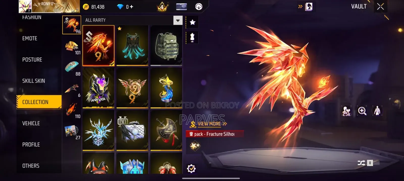 Free Fire Id Sell