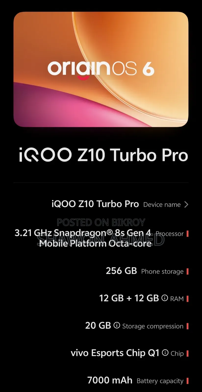 iQOO Z10 256 GB White