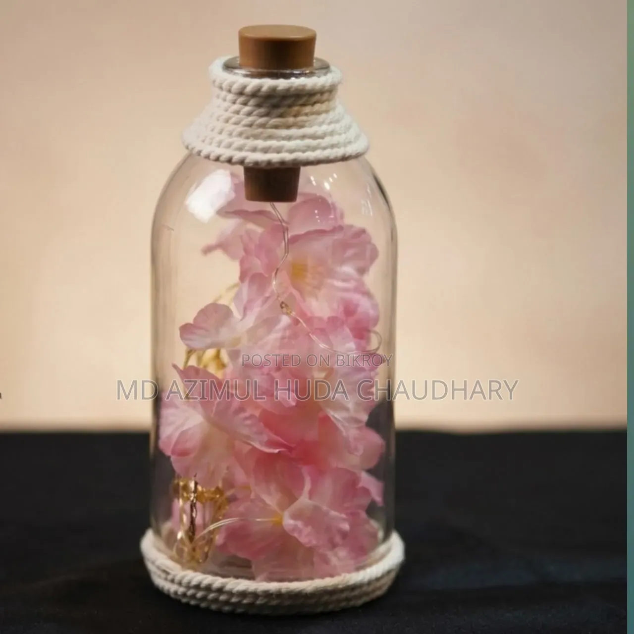 অ্যাস্টেটিক ফ্লাওয়ার লাইটিং বোতল (Flower Lighting Bottle)