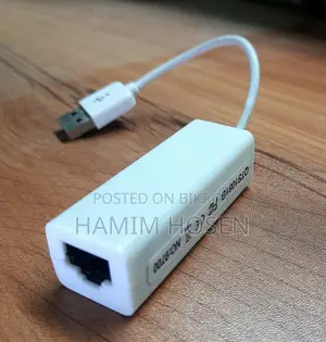 USB 2.0 Fast Ethernet Adapter 10 / 100 MBPS Lan Card - White