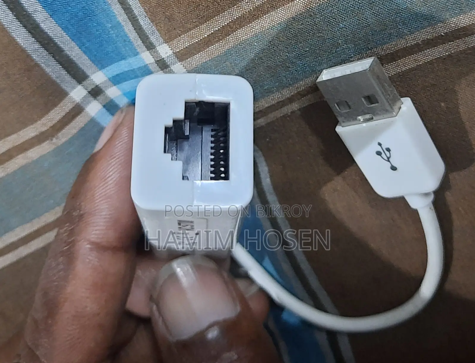 USB 2.0 Fast Ethernet Adapter 10 / 100 MBPS Lan Card - White