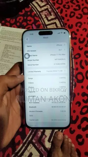 Apple iPhone 17 Pro Max 1 TB Orange