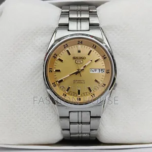 Seiko 5 Automatic 21 Jewels Men's Watch (Yellow/Gold Dial)
